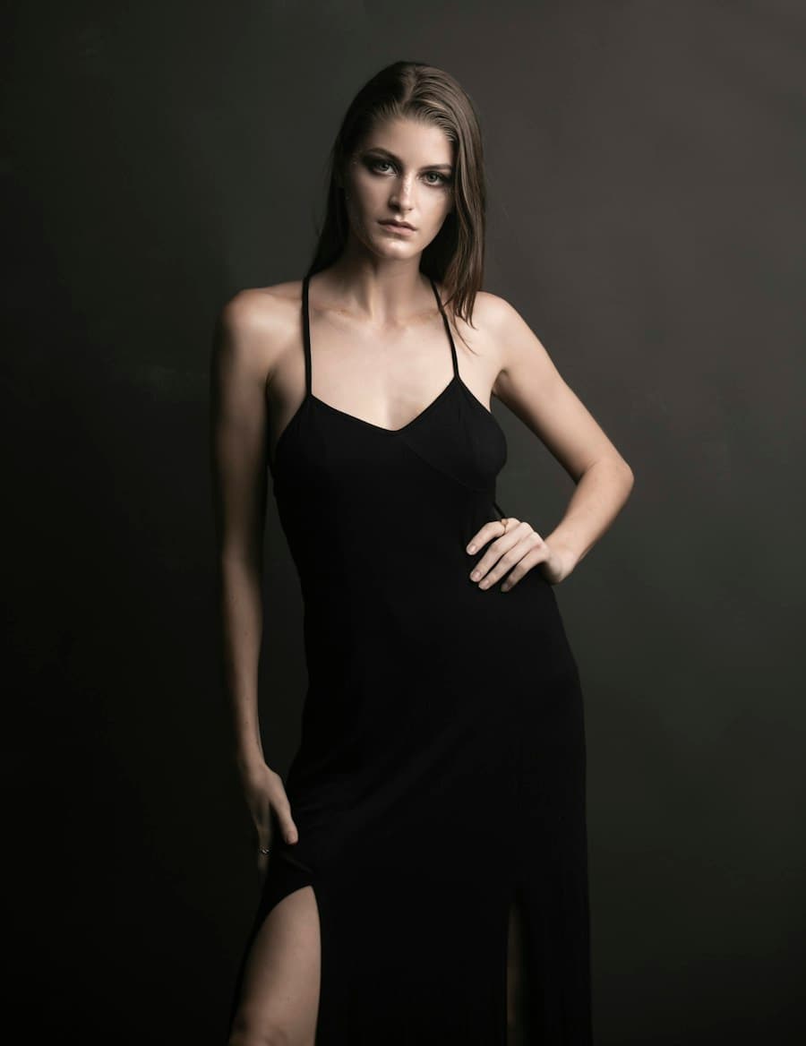 Satin slip dress, combat boots, contrast done right.